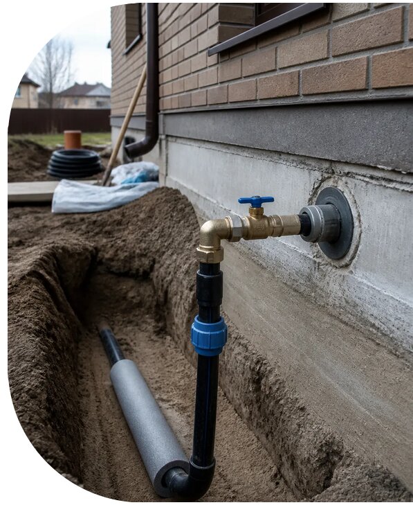 Устройство ввода водопровода в дом в Славгороде от 8841 р. | АПаруса-Слд